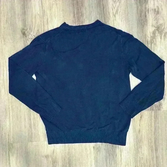 Banana Republic Silk Linen Men's Blue V-Neck Long Sleeve Pullover Sweater Size L - Picture 8 of 8